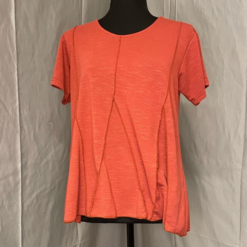 Yak & Yeti Women's Coral Short Sleeve Panel Seam Tee - Lightweight Everyday Top